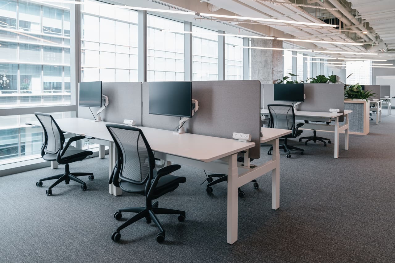 A clean, modern office space.